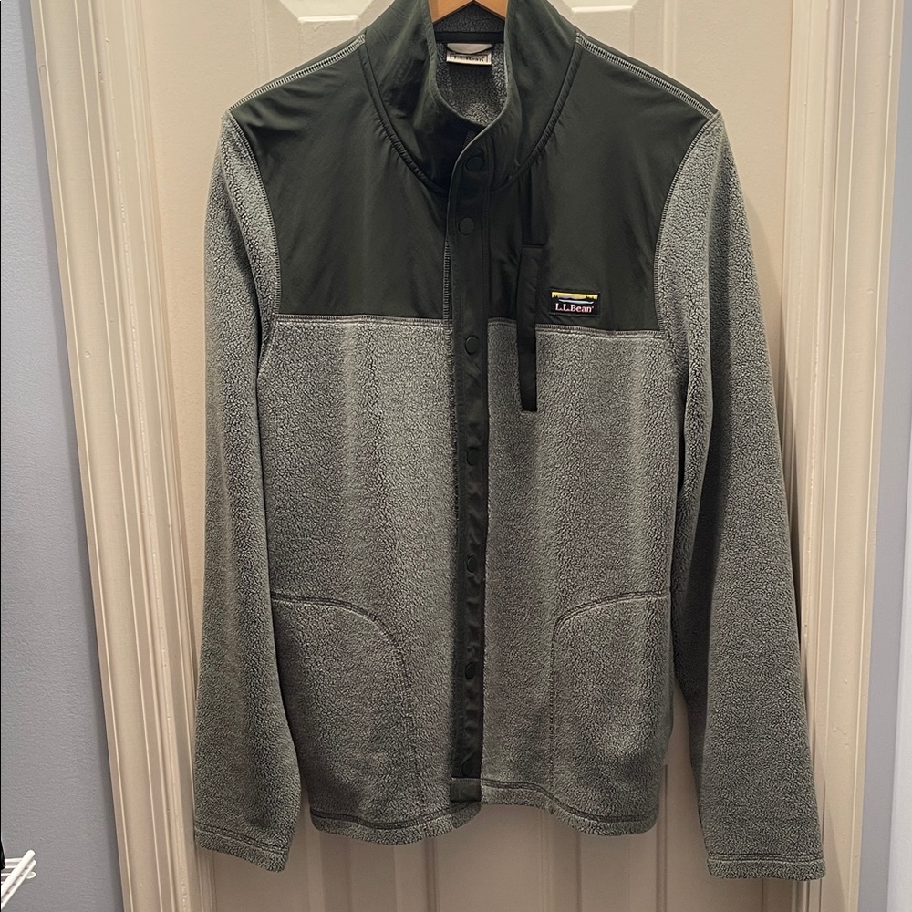 L.L. Bean Two-Tone Gray Fleece Jacket